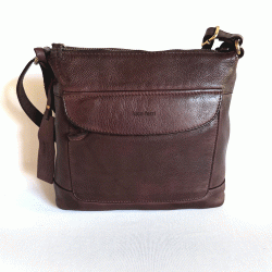 Handväska washed L.F, Mörkbrun