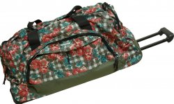 snygg sportig bag med blommönster på hjul bag på hjul 70 liter