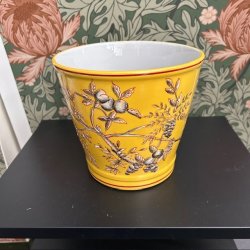 kruka vintage simply scandinavia blomkruka gmmaldags gul kruka